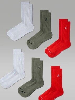 Jordan 6-PK Everyday Crew Athletic Socks